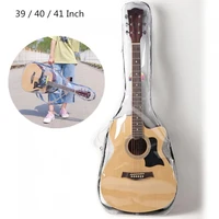guitar bags transparent acoustic guitar bag double straps gig case waterproof backpack for 40 41 inch acoustic guitar
