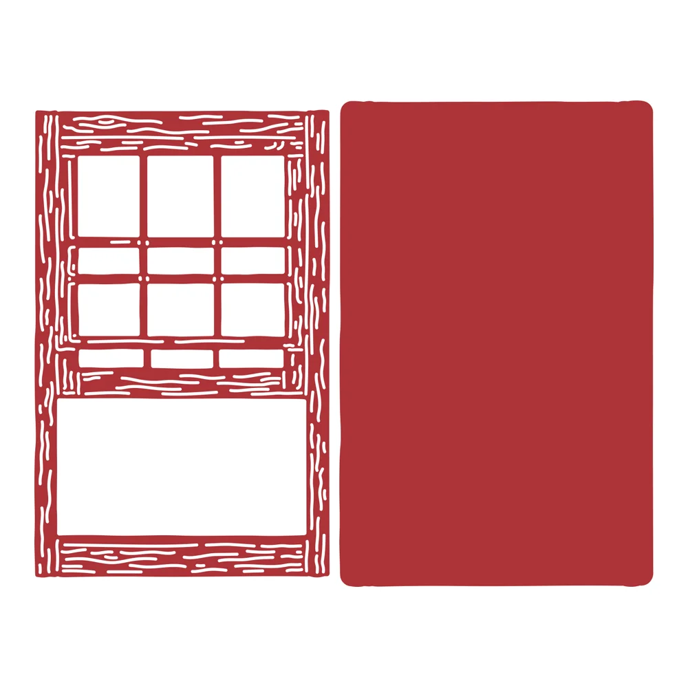 

Two Red Robins by the Window New Metal Cutting Dies Scrapbook Diary Decoration Embossing Template Diy Greeting Card Handmade