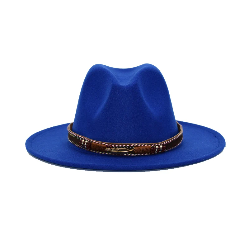 Hot Sale Women's Spring And Autumn Faux Wool Hat Top Jazz Hat Men's Fashion Top Hat F4