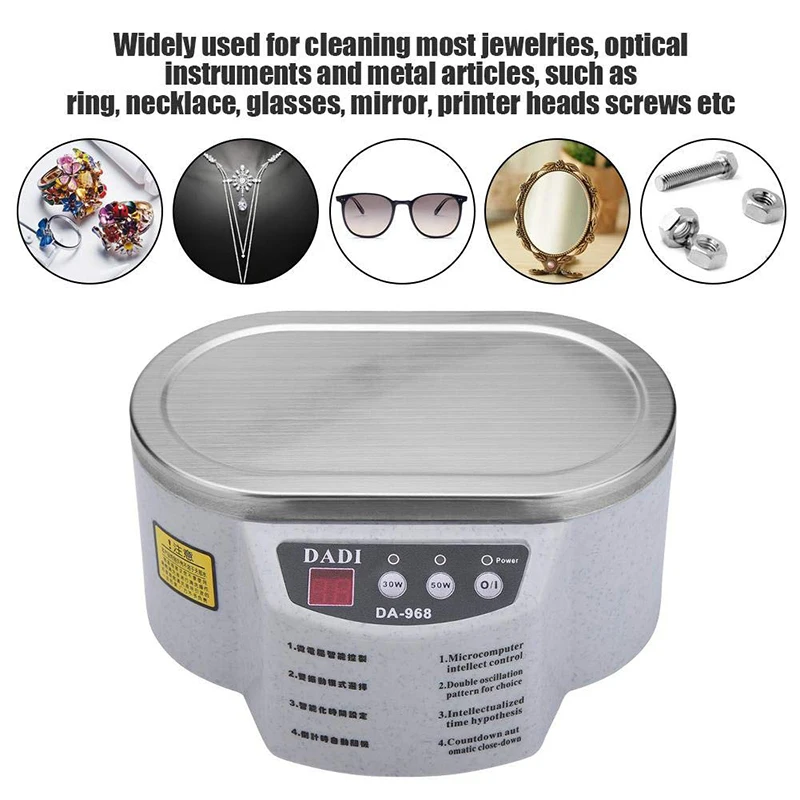 600ML Ultrasonic Cleaner Bath For Cleaning Jewelry Glasses Circuit Board Intelligent Control 30/50W | Бытовая техника