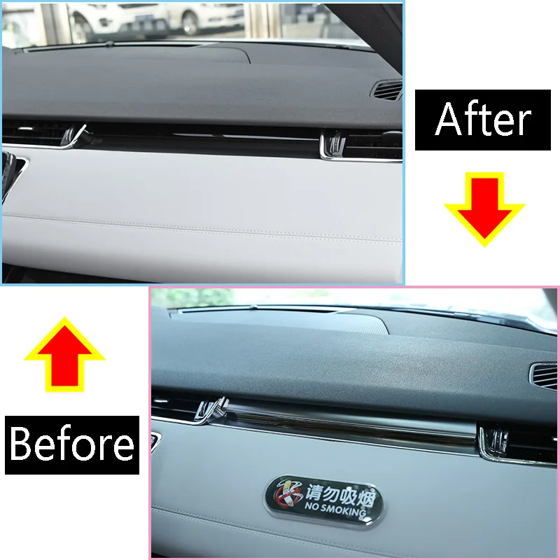 Декоративная хромированная панель для приборной панели Range Rover Evoque 2019 2020 1