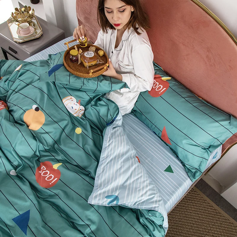 

cute bedding set duvet cover 240x220 bed sheets pillowcase bed linen set for children kids quenn king single size