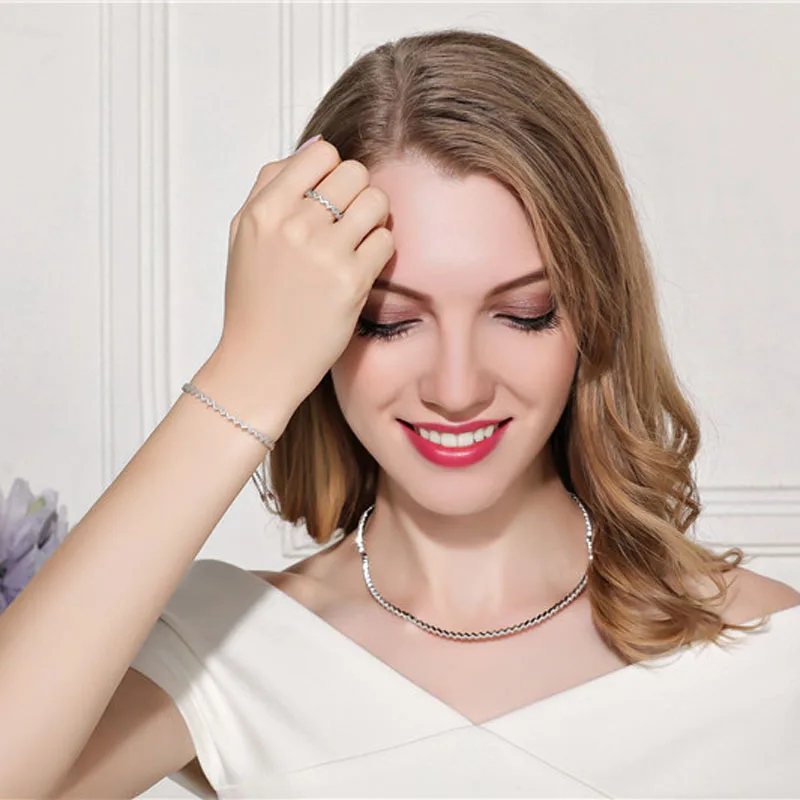 Женское колье из серебра 925 пробы с зигзагообразной волной | Украшения и