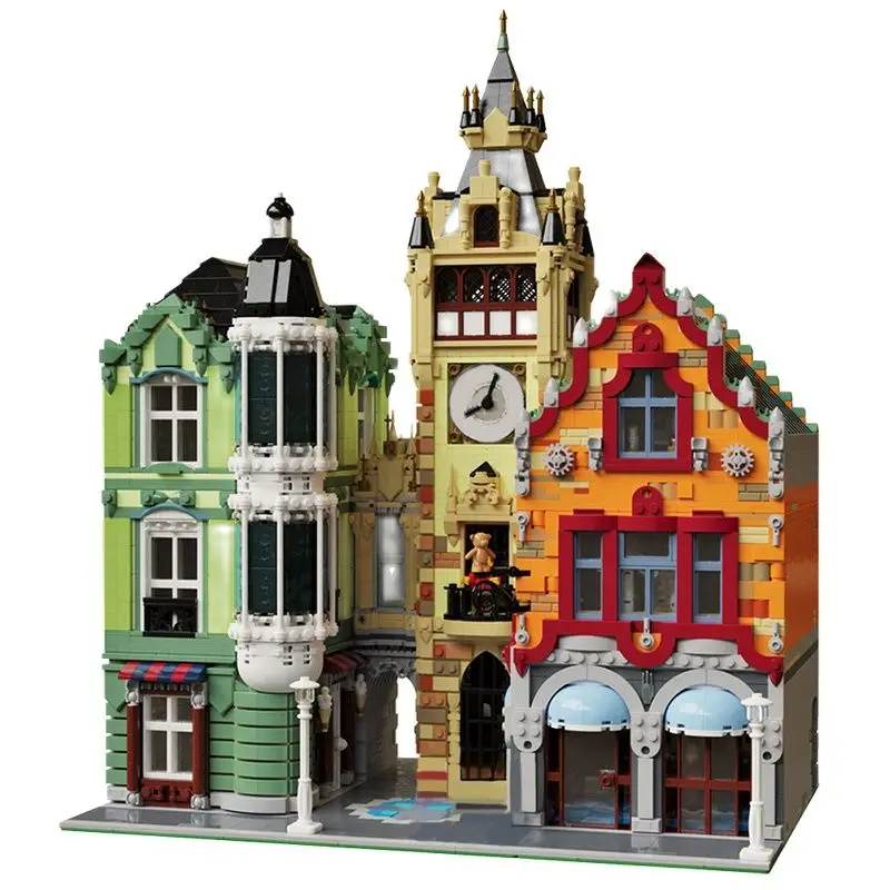

MOC Medieval Retro Church Tower Square Building Blocks Bricks Model Citys Street View Kids House Toys Children Xmas Gift