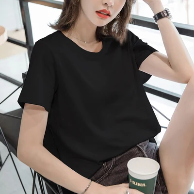 

Fashion Logo Printing T Shirts Women's Sleeve Short Fashion 100% cotton Female T-Shirts