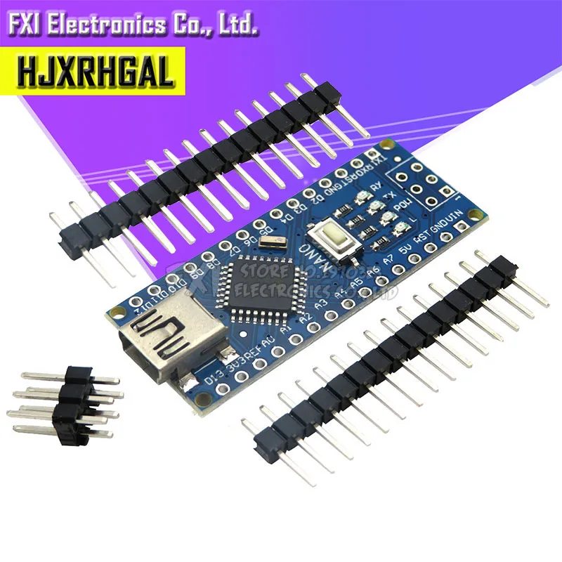 1 шт. USB CH340 Nano V3.0 позолоченная ATmega328P плата контроллера совместимая с драйвер 3 0
