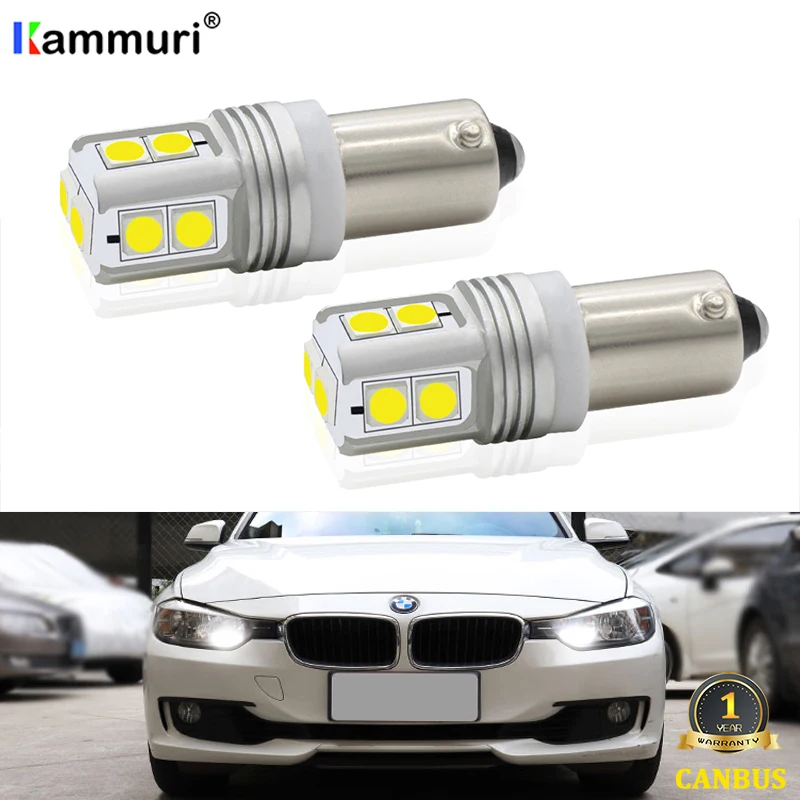 2 шт. Автомобильные лампы CAN BUS BAX9S H6W 10SMD светодиодный для BMW F20 F30 F31 F34 бортовой