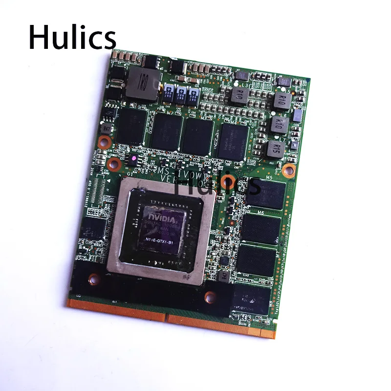 

Hulics GTX285M GTX 285M N11E-GTX1-B1 DDR3 1G Graphic Card For DELL M15X M17X For Clevo M57NL For MSI 16F1 16F2 MS-1V0W1 VER 1.0