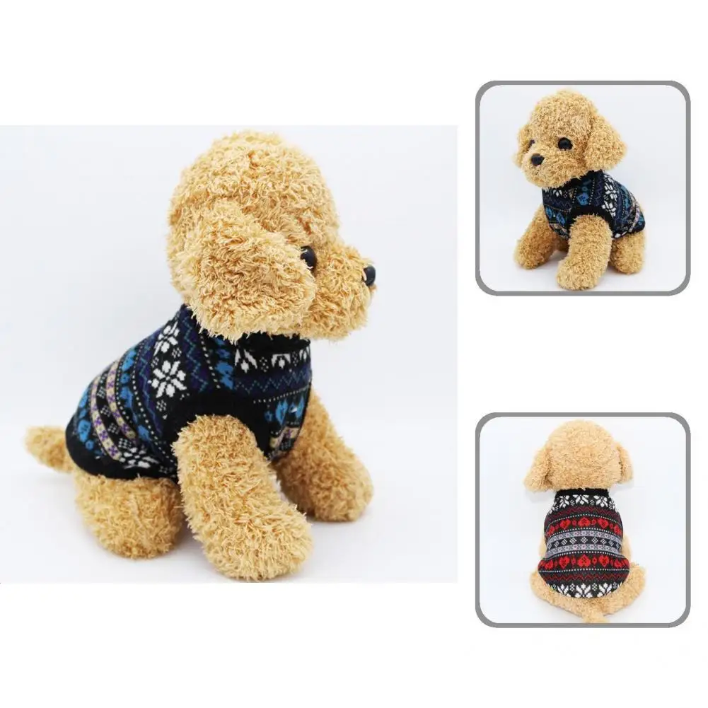 

Excellent Dog Vest Good Elasticity Woolen Yarn Warm-keeping 2-legged Pet Winter Sweater Decor Pet Costume Pet Clothes
