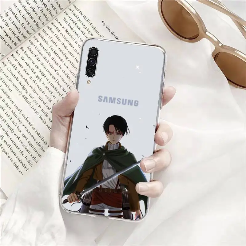 

attack on titan Phone Case Transparent Clear For Samsung Galaxy A71 A21s S8 S9 S10 plus note 20 ultra