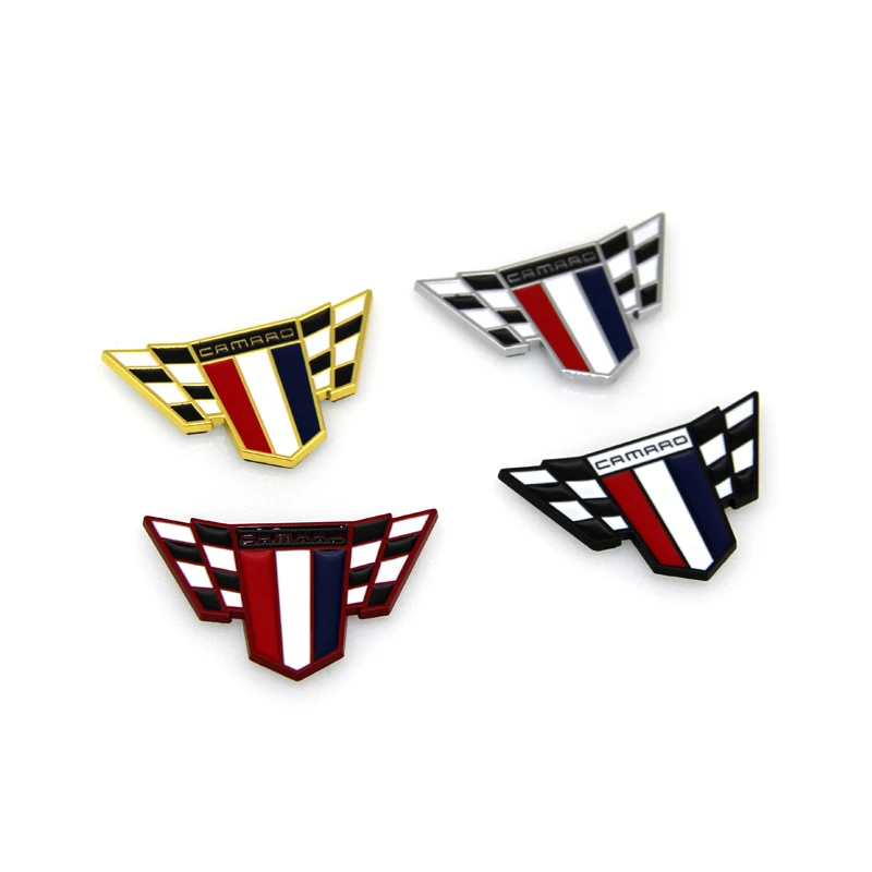 1x 3D хромированные наклейки для крыльев Camaro флаг левого и правого крыла Chevy RS SS ZL1