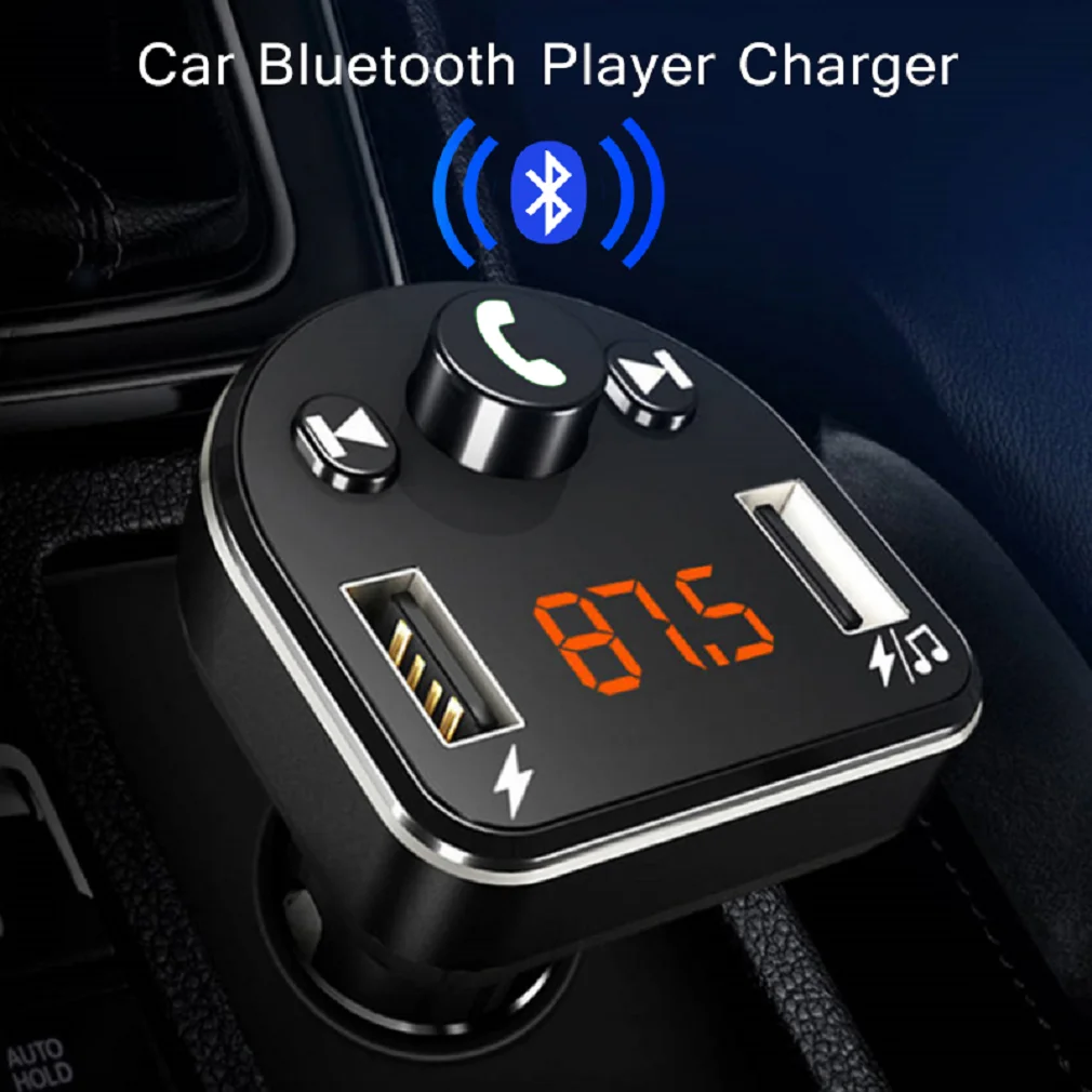 Автомобильный плеер FM трансмиттер Bluetooth автомобильное зарядное устройство ЖК