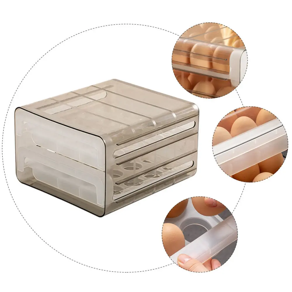 

1Pc Durable Eggs Container Fresh-keeping Eggs Storage Case Transparent