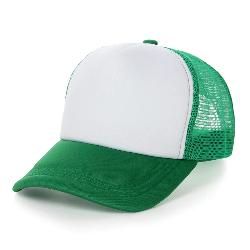 green Пустая сетчатая Кепка s, мужская летняя дышащая бейсболка Snapback, женская модная черная кепка в стиле хип-хоп - Цвет: green