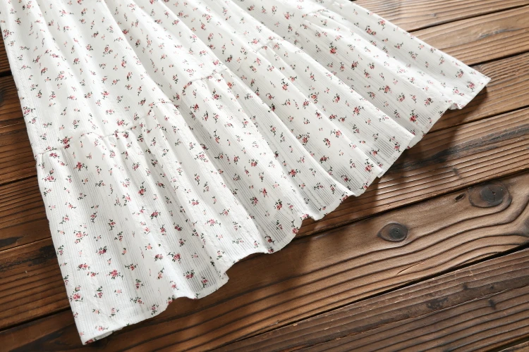 Маленький свежий цветок короткий рукав летнее женское платье печать студентов