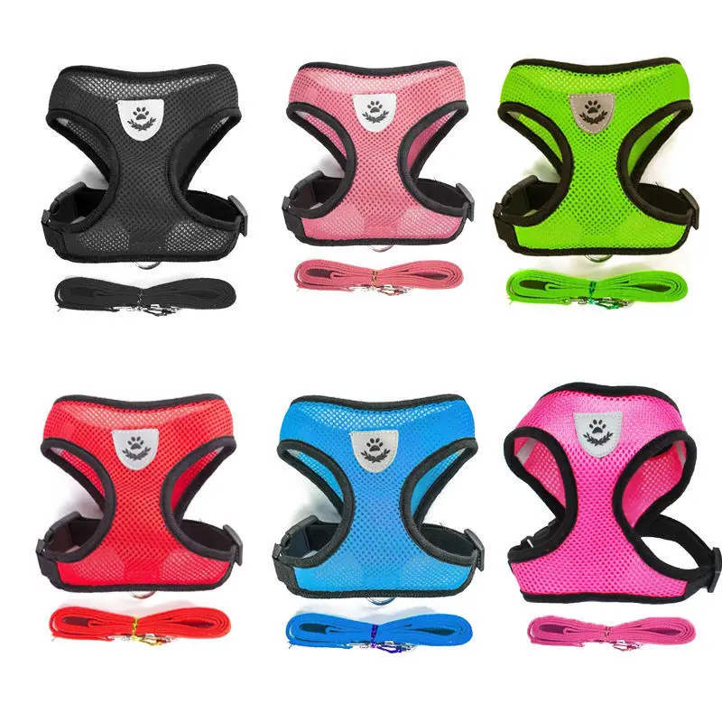 Нейлоновая сетчатая шлейка с поводком для кошек воздухопроницаемая котят