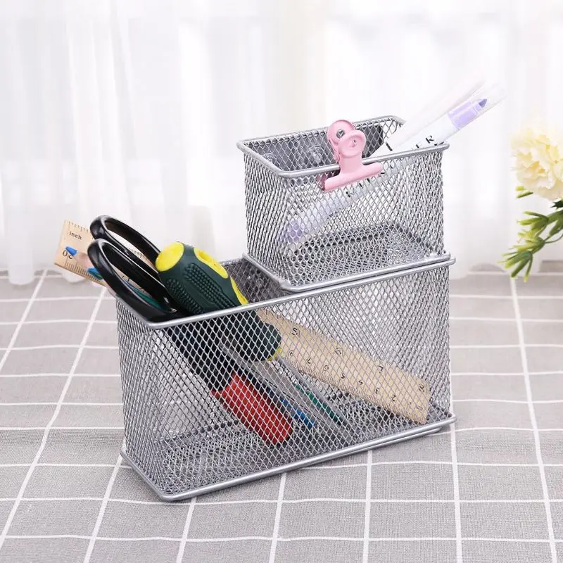 

Durable Refrigerator Wire Mesh Magnetic Basket Storage Box Pen Makeup Organizer Office supplies storage