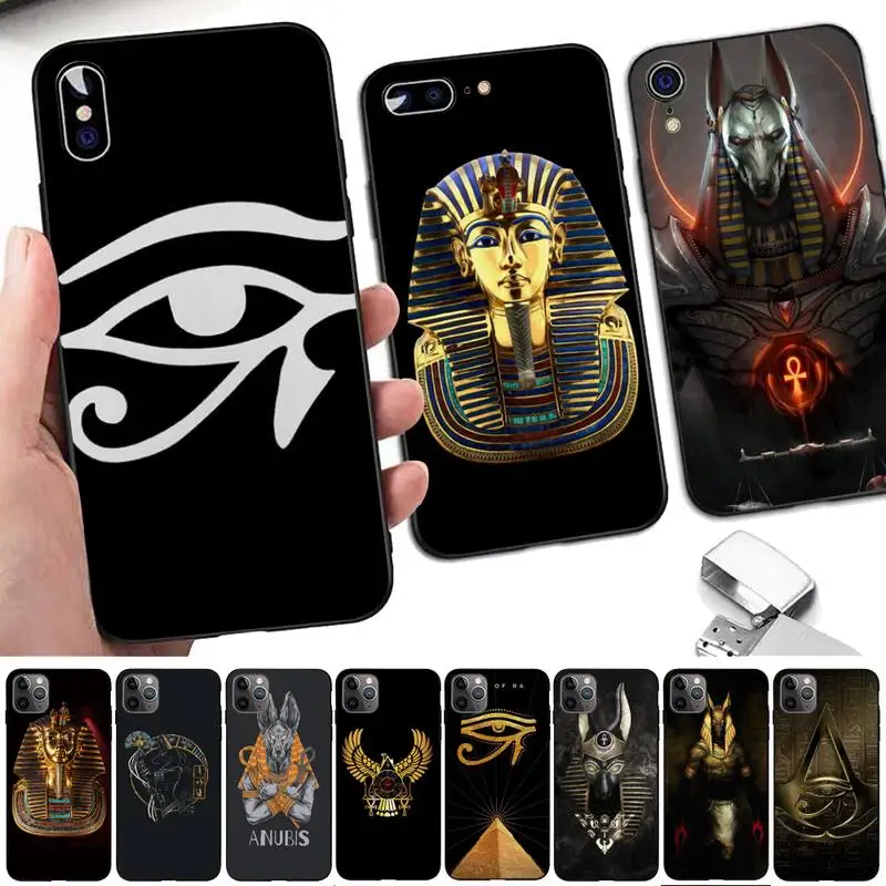 

Egypt Nefertiti Anubis Ankh Phone Case for iPhone 11 12 13 mini pro XS MAX 8 7 6 6S Plus X 5S SE 2020 XR case