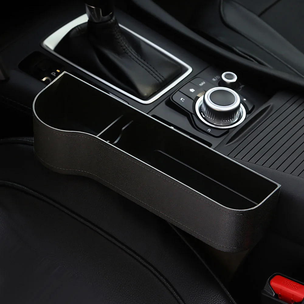 Plastic Car Seat Crevice Storage Box Universal Left Right Sundries Organizer Phone Wallet Holder Drinking Cup Rack Tidying | Автомобили и
