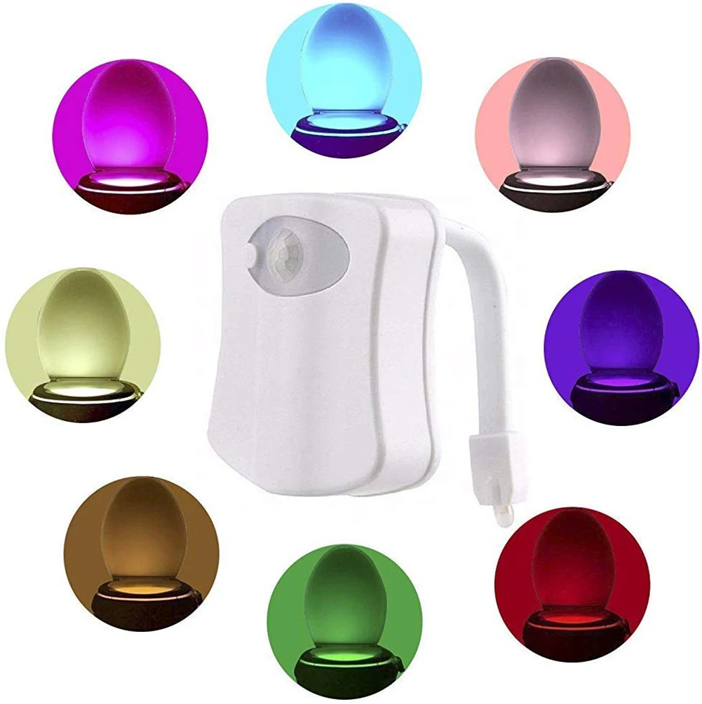 

Smart PIR Motion Sensor Toilet Seat Night Light 8 Colors Waterproof Backlight LED Luminaria Lamp WC Toilet Bowl Light Decoracion
