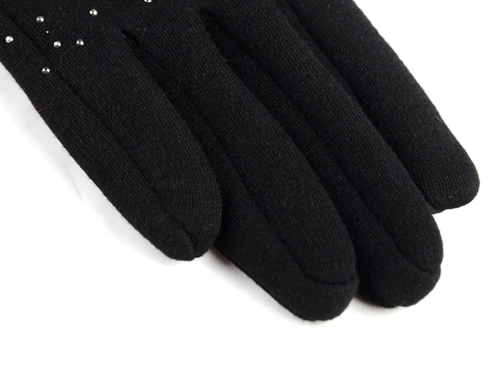 Зимние перчатки Женские ветрозащитные теплые Guantes элегантные капли плюшевые Полные Пальцы сенсорный экран модные уличные спортивные вечерние# D