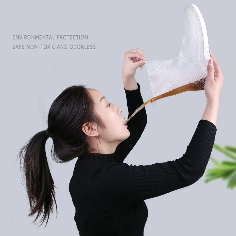 Top quality Waterproof Shoes cover TPE Material Unisex Rain Boots for 2021 New Outdoor Camping Non-slip Reusable Rain Shoes