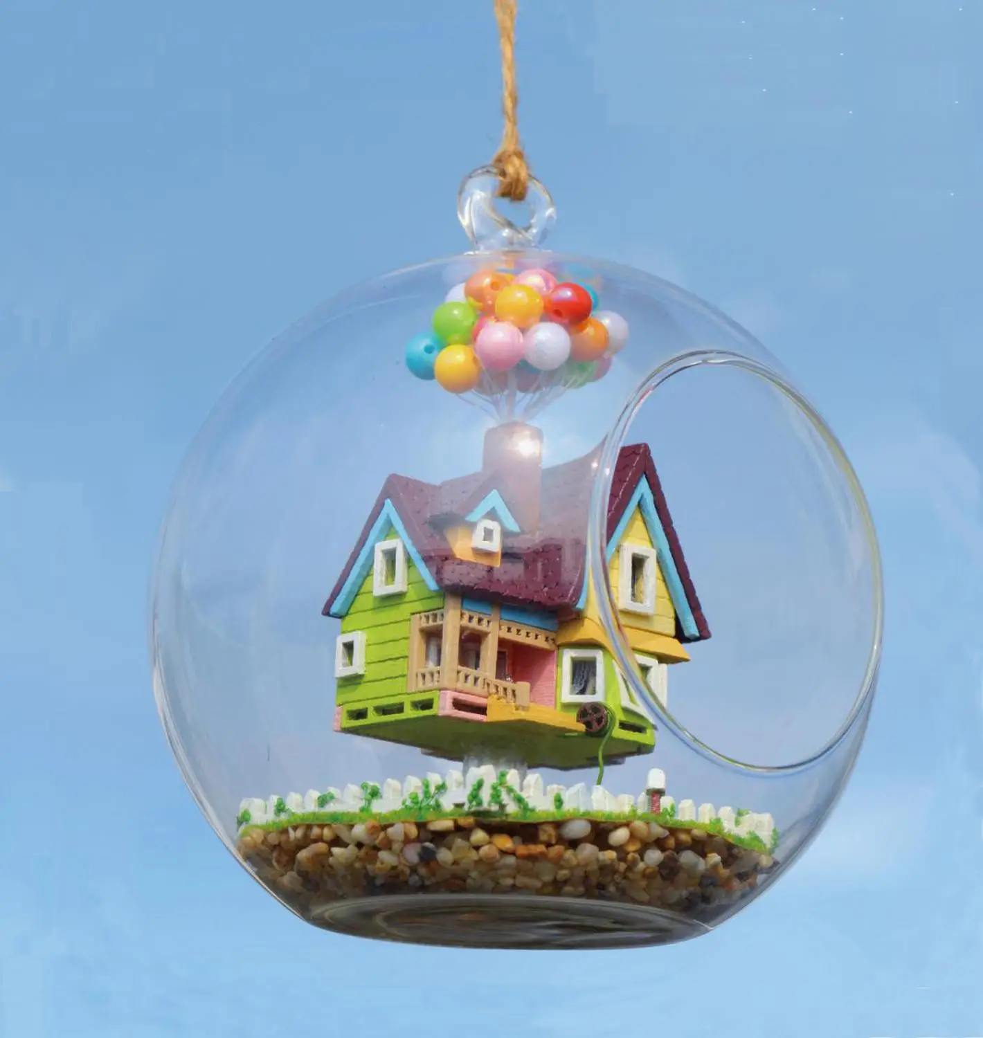 Кукольный домик со стеклянной крышкой миниатюрный DIY Модель Строительный