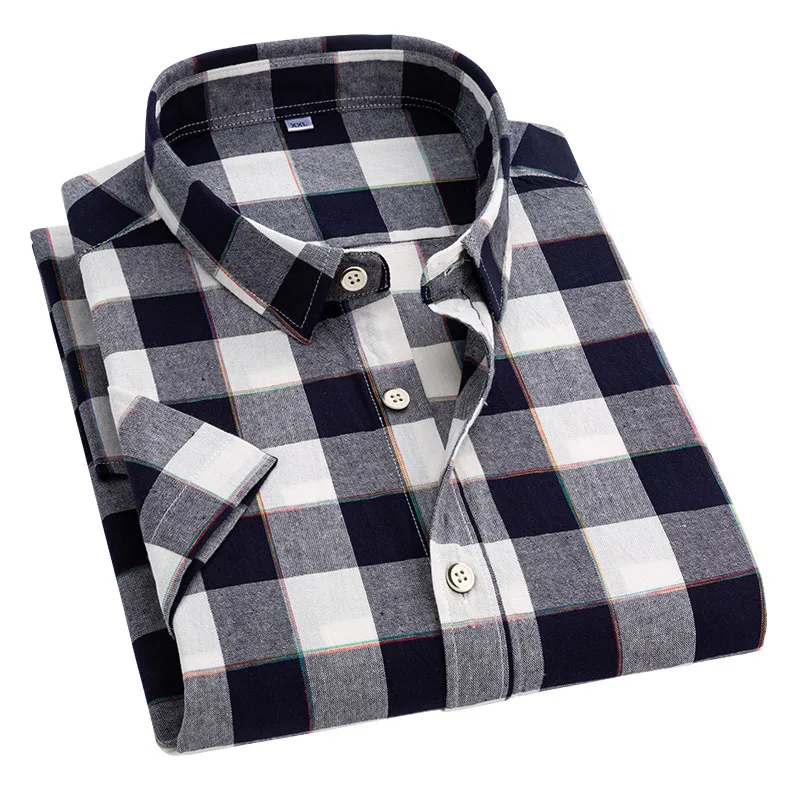 

Chemise homme уличная одежда с длинным рукавом Повседневная мужская рубашка в клетку большого размера черный белый красный хлопок размер 4XL свобо...