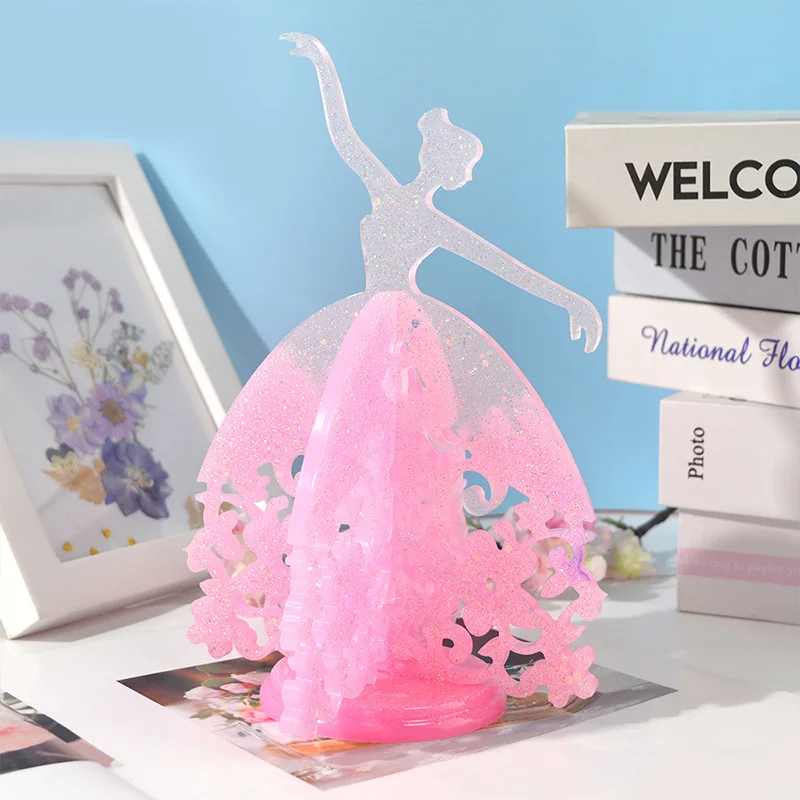 

Silicone Mold Ballet Girls Decoration Mold Diy Special Craft Supplies for Table Home Decoration A66