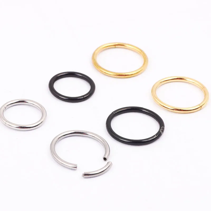 Кольцо для носа Стальные Спиральные серьги на Козелок кольца в нос Искусственные