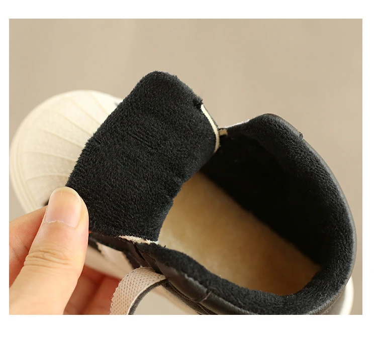 

Children Fur Warm Ankle Martin Boots Outdoor Sport Girls Shoes Black Kids Shoes 2020 Winter Baby Boys Plush Snow Boots Autumn