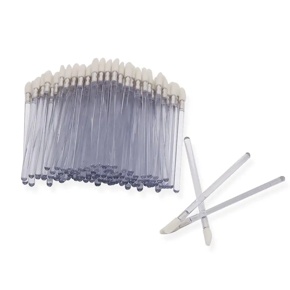 

50/100Pcs Disposable Clear Lip Brushes Portable Lipsticks Lip Gloss Wands Applicators Lip Cosmetic Brush Fashion Make Up Tools