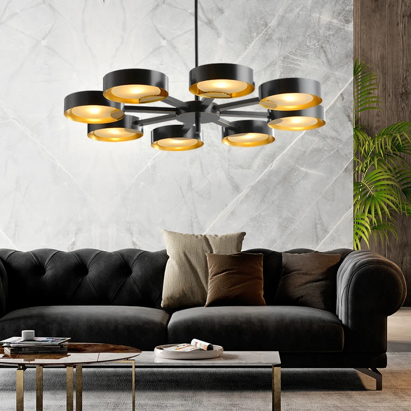 

Light luxury chandelier copper living room lamp creative Nordic simple restaurant lamp atmosphere new personality bedroom study lamp