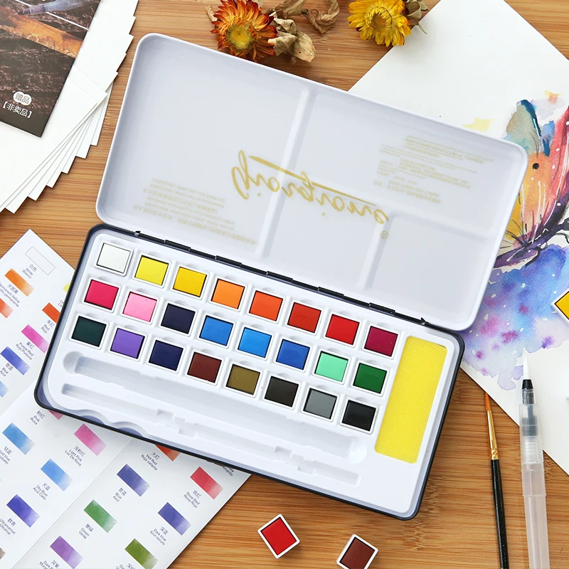 36/48 цветов однотонная зеленая пудра для начинающих Детская прозрачная