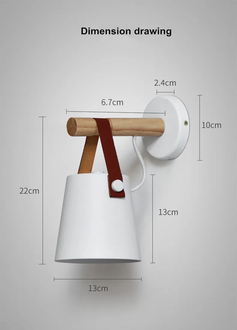 

American Rural Creation Nordic Simple Corridor Study Bedside Cafe Entry Balcony Iron Belt Wall Lamp