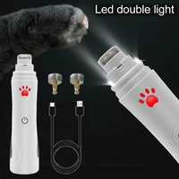 dog nail grinder pet nail clipper usb electric painless cats dogs paws grooming trimmer with led light 3 speed low noise
