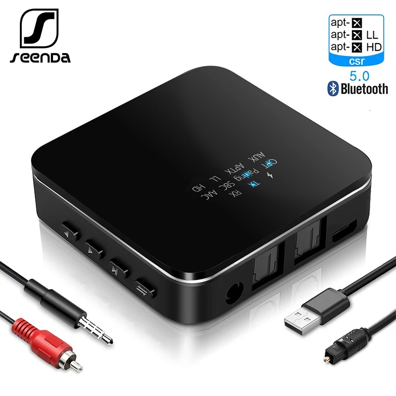 SeenDa 5 0 bluetooth приемник APTX передатчик для наушников оптический 3 мм Bluetooth аудио