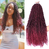 dairess 18%e2%80%9c 12 synthetic crochet hair passion twisted crochet hair fluffy braids hair pre twisted hair bundles for black women