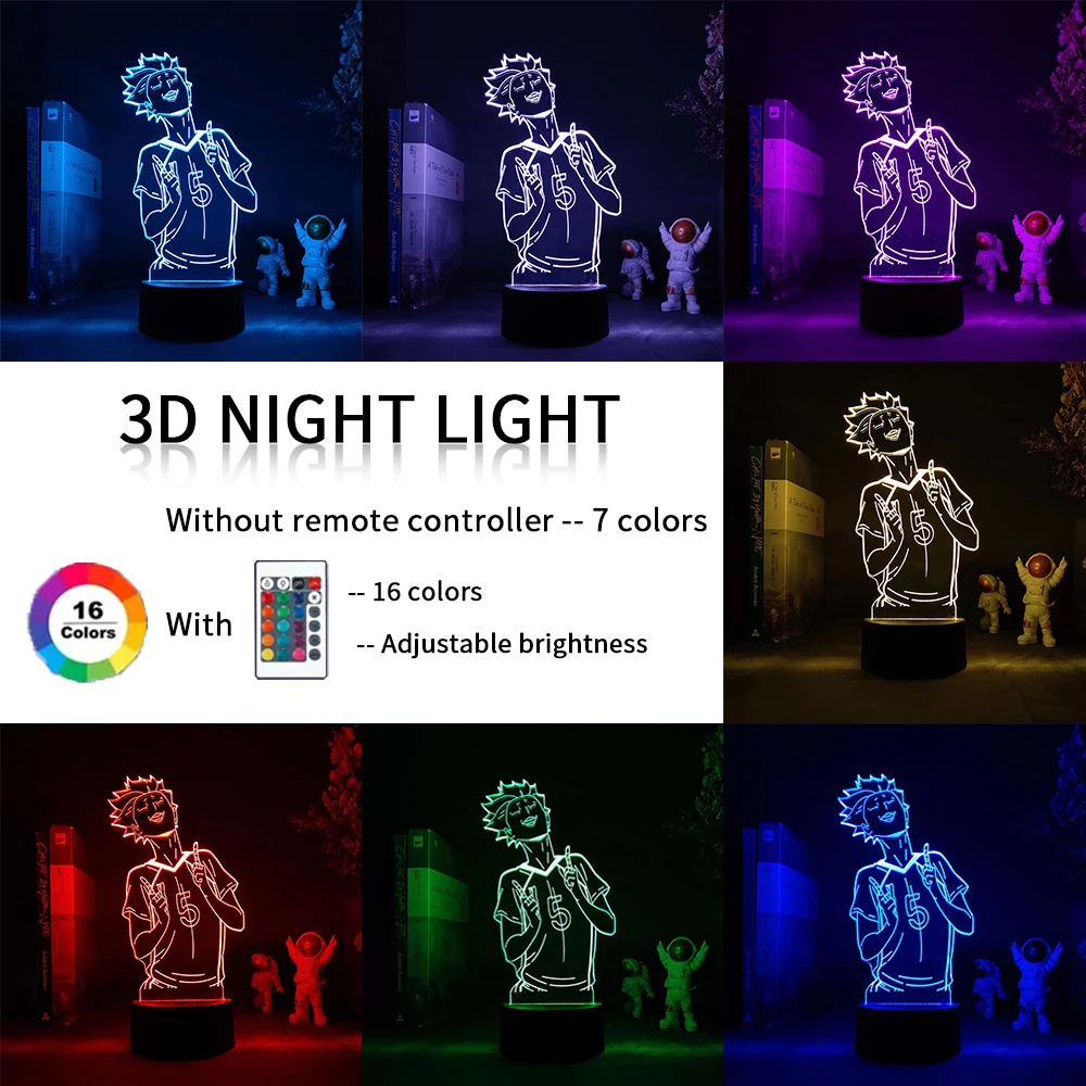 Акриловая 3d Аниме лампа Ночной светильник Охотник аниме s для спальни Мультяшные