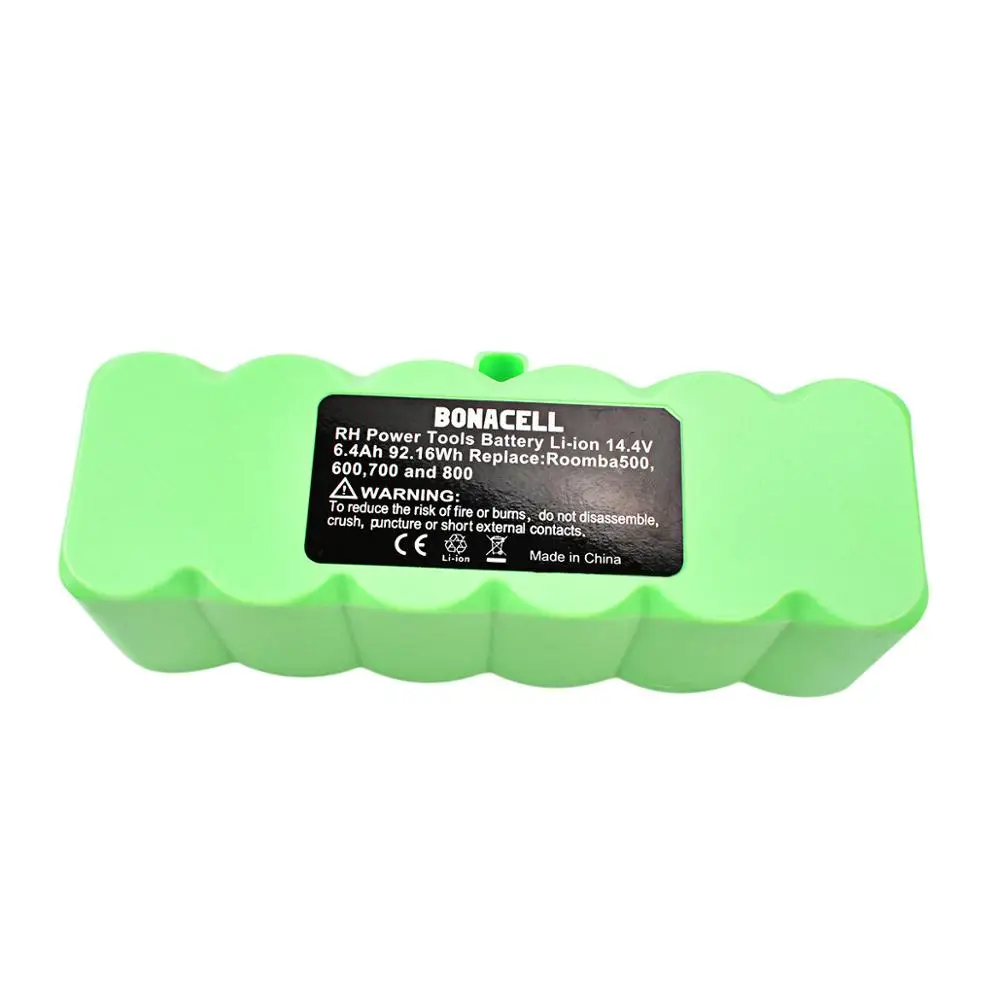 Bonacell 6.4Ah 14,4 V ионно-литиевая Батарея для iRobot Roomba 500 600 700 800 серии 510 531 550 560 580 620 630 650 760 770 780 870 L50