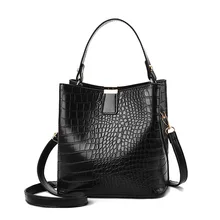 Alligator Pattern Crossbody Bag For Women Shoulder Bag Fashion Women Bags Luxury PU Leather Top-handle Bag Bucket Bag Handbags