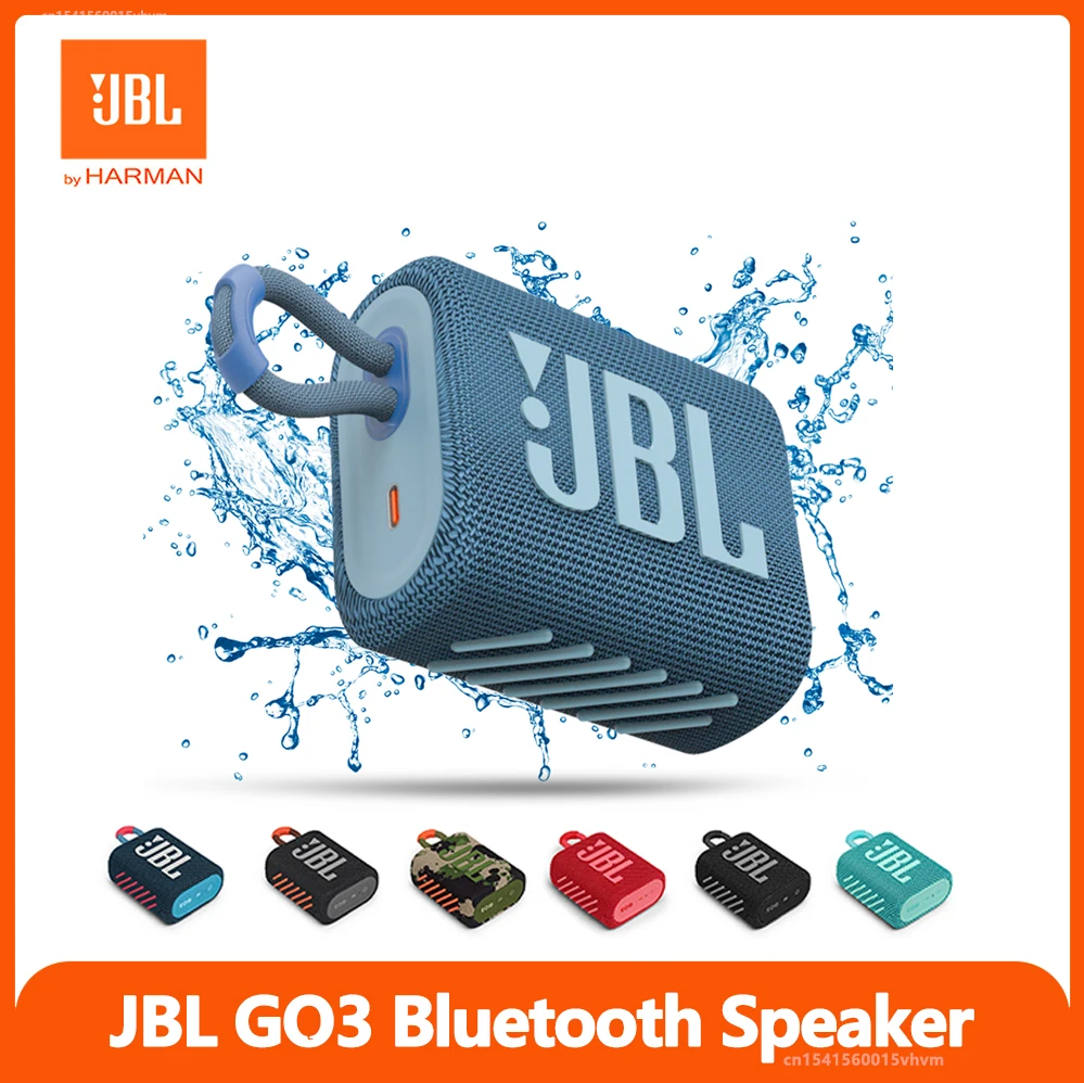 

Оригинальный беспроводной Bluetooth-динамик JBL GO 3 GO3, сабвуфер, внешний динамик IP67 водонепроницаемый мини-динамик, басовый звук, 9 цветов