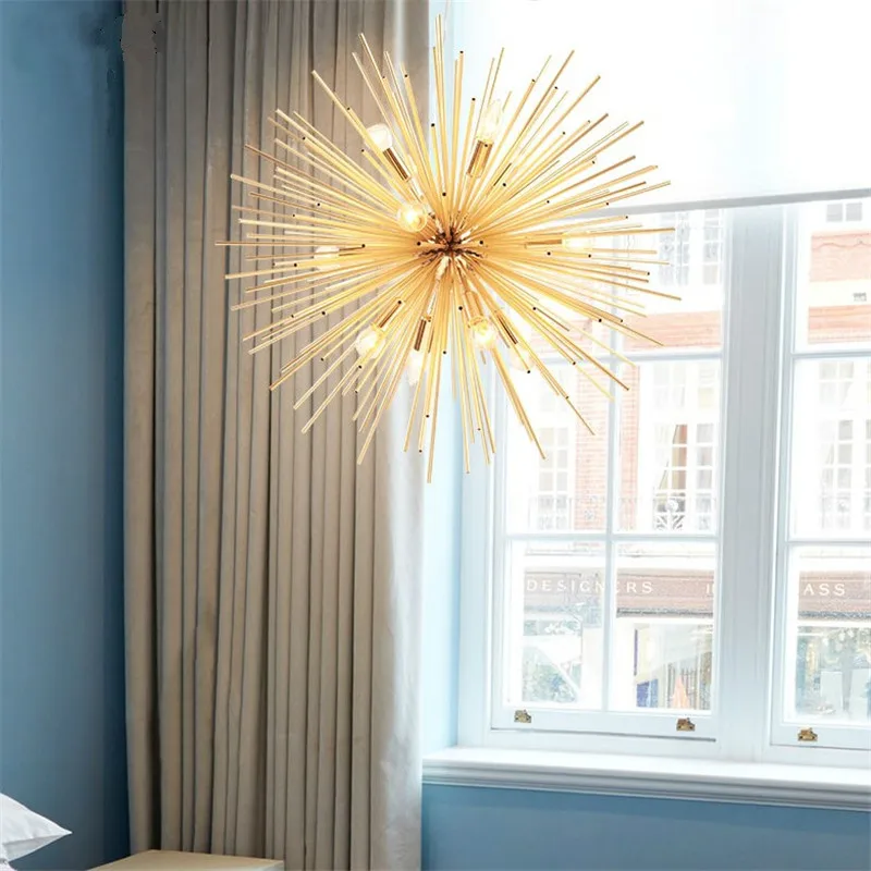 Пост современный Одуванчик LED подвесные светильники алюминиевый теплый свет