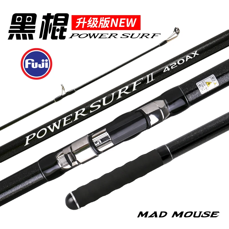 NEW MADMOUSE POWER SURF 3 Section Fuji Parts High Carbon 4.20m Surf Fishing Rod Sinker 100-350g Japan Quality Spinning Rods images - 6