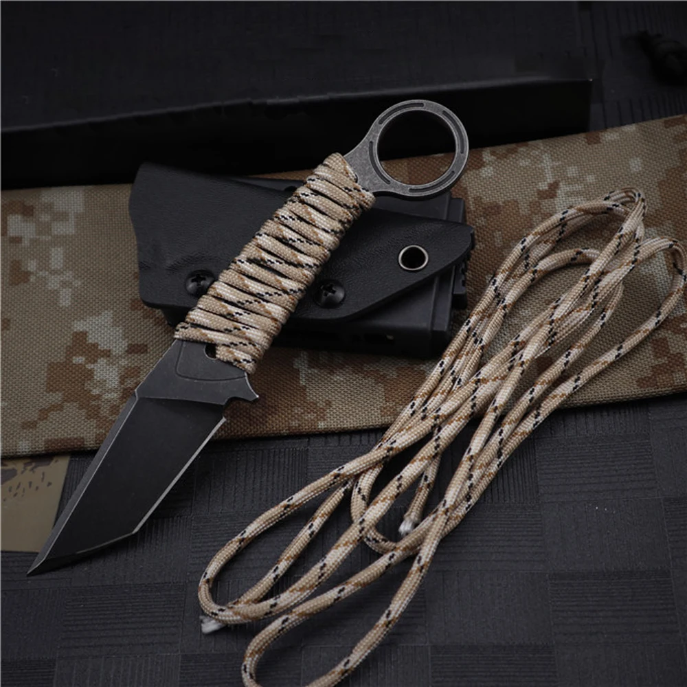 

HOT Outdoor Fixed Blade Knife DC53 Blade Camping Hunting High Quality EDC Portable Pocket Knives
