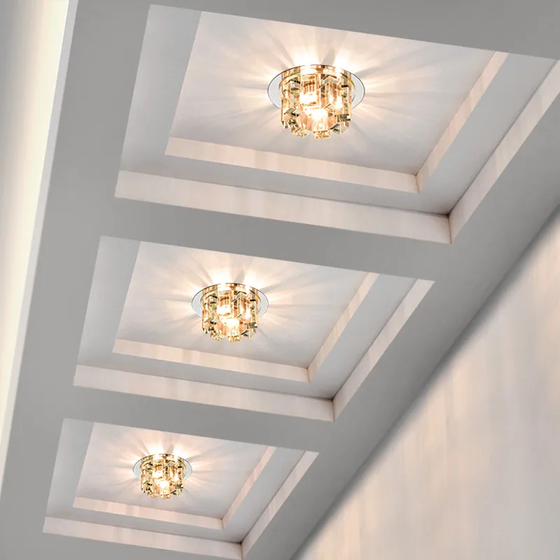3 Вт/5 Вт светодиодный хрустальный потолочный светильник Встраиваемая потолочная