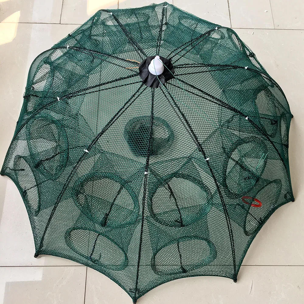 

Утолщенная клетка для лобстеров, наземная сеть, Большая складная клетка для рыбы, 4-20 отверстий, закидная сеть для рыбалки, высокое качество