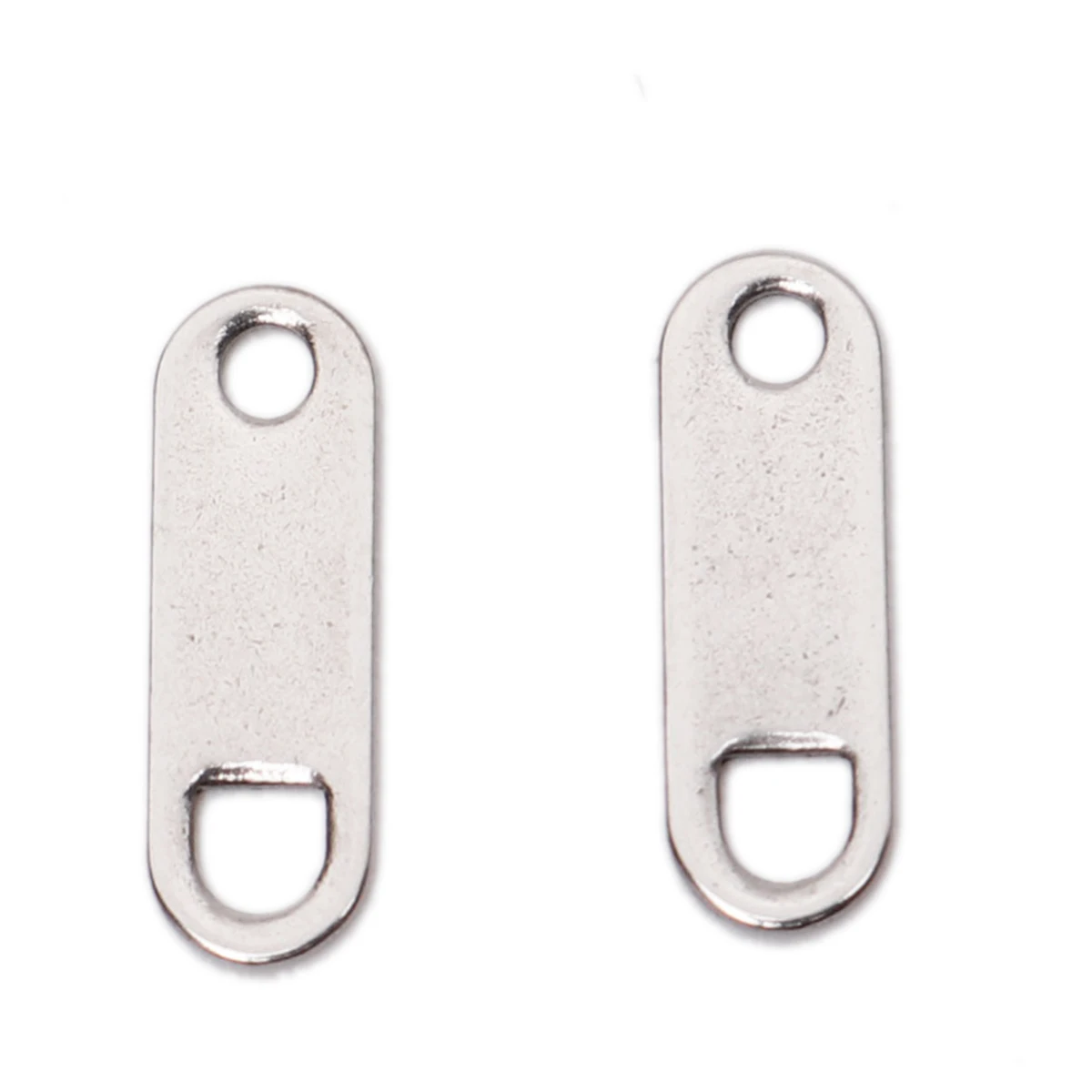 

10 PCs 304 Stainless Steel Chain Tail Extender Connectors Silver Tone Oval Classic jewelry Accessories For Necklace Bracelet DIY