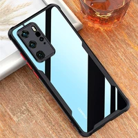luxury shockproof frame clear phone case for huawei p40 pro p30 camera protection transparent soft cover for huawei p40 p30 lite