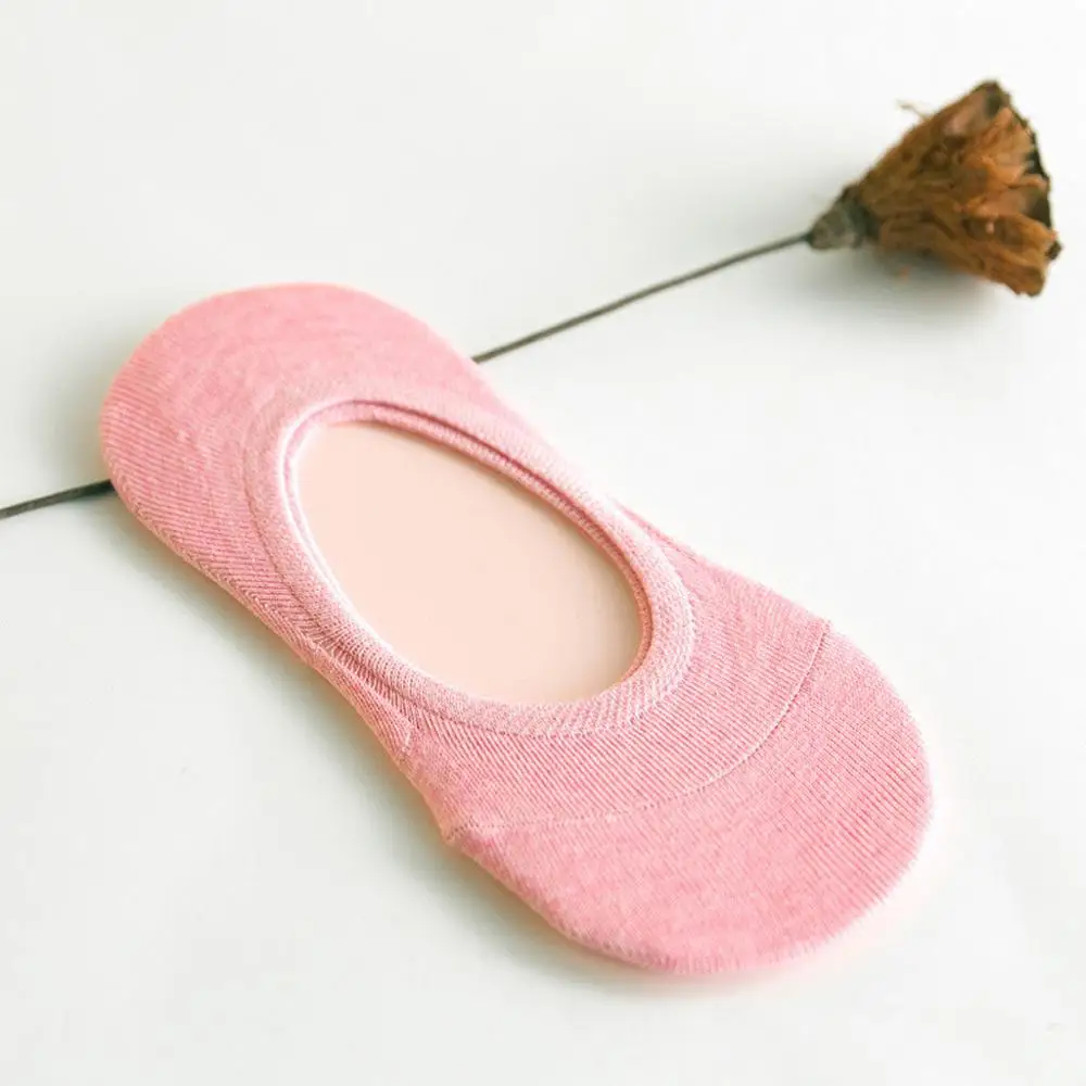 Pink Женские носки, летние носки, невидимые женские носки, носки для женщин, женские невидимые носки, chaussette courte femme#2S25 - Цвет: Pink